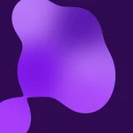 Dark violet organic shape with soft gradients Dark violet abstract organic shape with soft gradients.