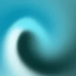 Cyan spiral with a soft flowing shape Cyan abstract spiral with a soft flowing shape.
